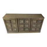 Graphical brutalist credenza, 1970s