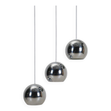 Set of 3 original Louis Poulsen / Verner Panton “Topan” pendant lamps / mid-century Danish modern design / 1960s / 1970s