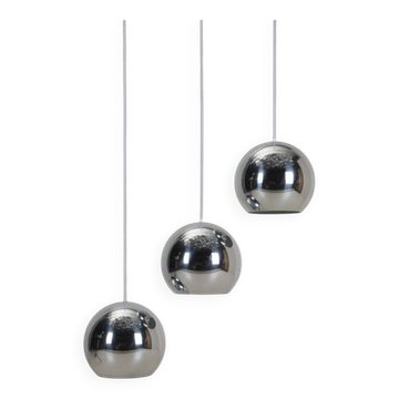 Ensemble de 3 lampes suspendues originales Louis Poulsen / Verner Panton “Topan” / design danois moderne du milieu du siècle / années 1960 / 1970