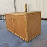 Low rattan sideboard 1960