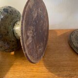 Pair of vintage 1970s stoneware lamps