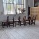 Set of 4 Savoyard pine folk art chairs from the 1950s.
