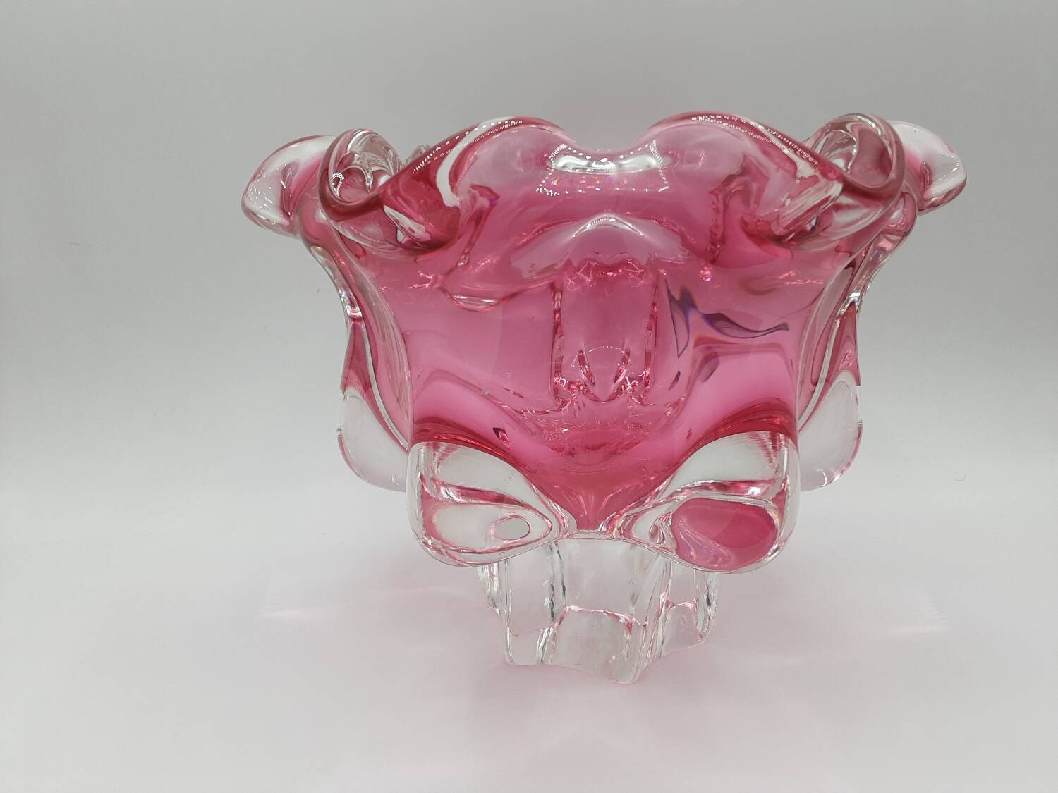 Art glass bowl from the 1960s, by Joseph Hospadka - Chribska Glassworks