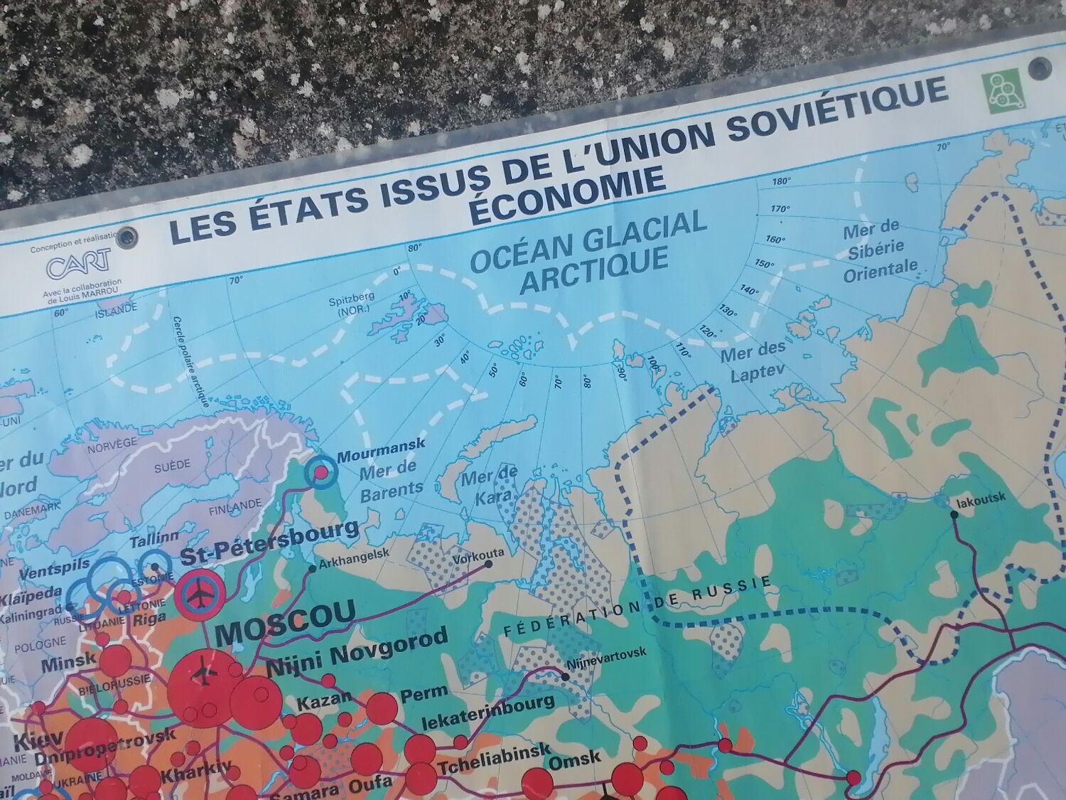 Old MDI map, the states of the Soviet Union