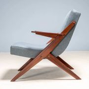 Mid-century modern lounge chair, fully restored armchair, 1950s–1960s