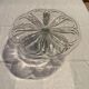 Pie dish and bubbled glass cakes on foot in excellent condition