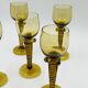 Lot de 5 verres à vin Roemer ambrés
