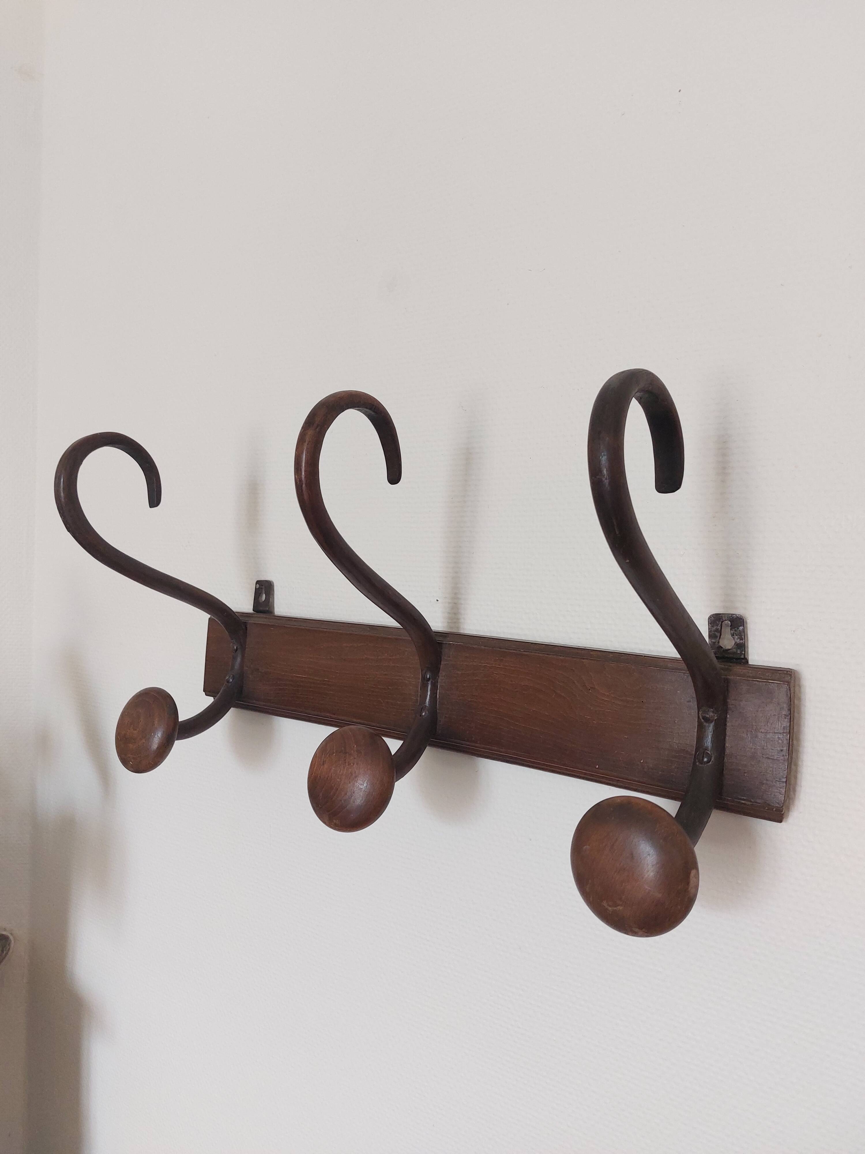 Vintage wooden coat rack