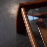 Square teak table