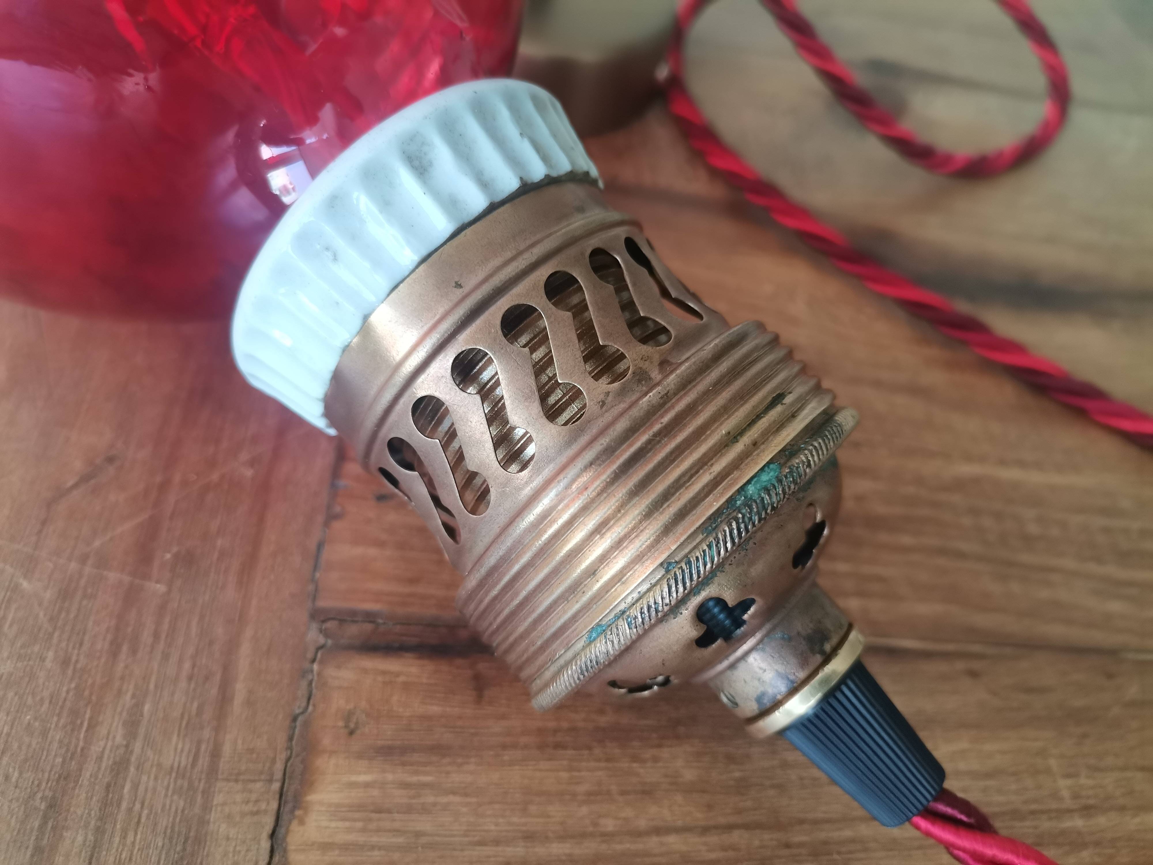 Antique giant brass light bulb socket 1900