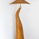 Lampadaire sculptural en rotin « Champignon »