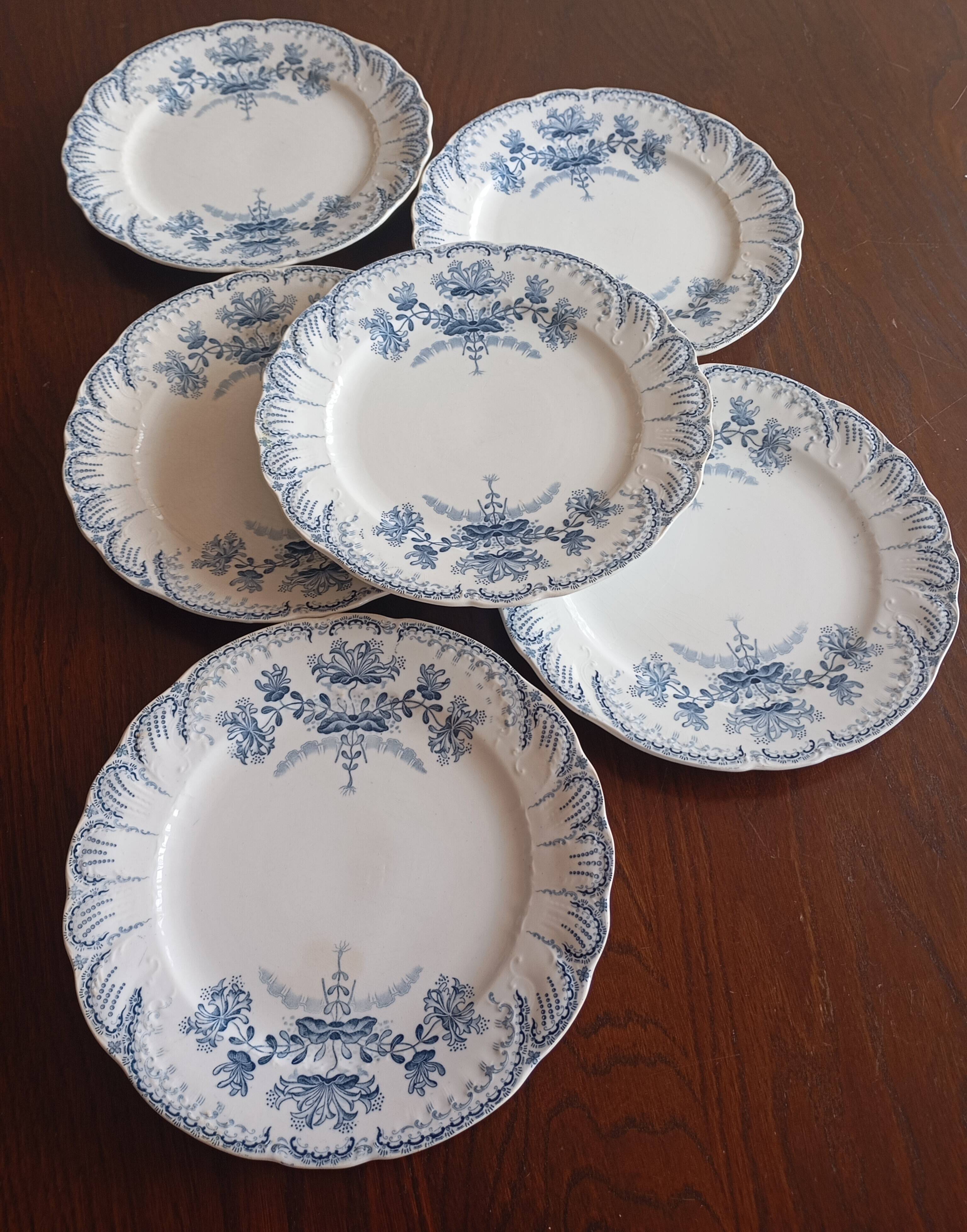 Flat plates ironstone St Amand Hamage 'Regency'