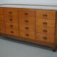 Antique British Maple & Oak Haberdashery Cabinet or Shop Counter, 1920/30s
