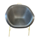 Designer armchair with a black shell – metal frame