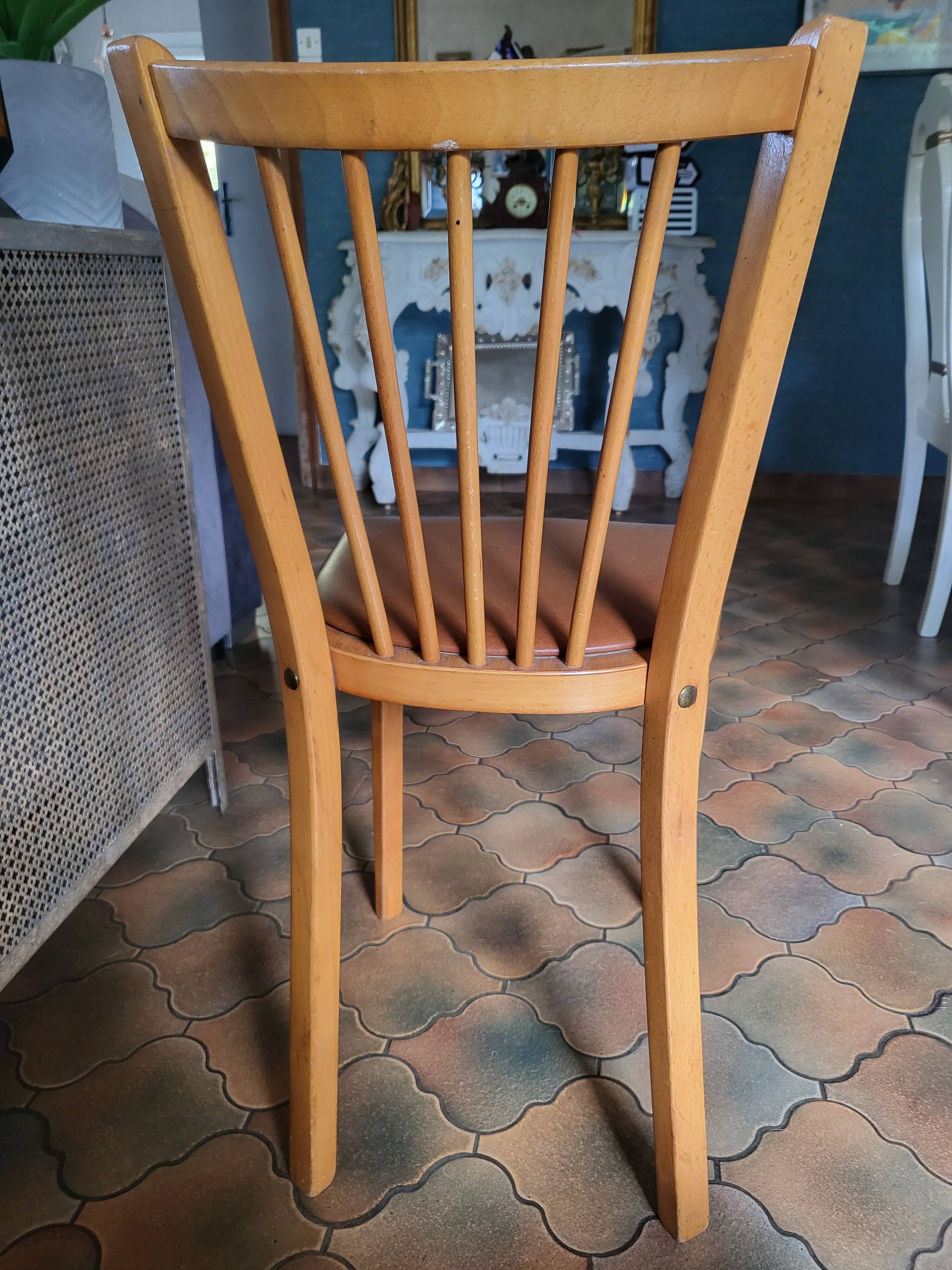 Paire de  chaises bistrot Baumann