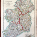 Carte ancienne : L'Irlande by Keith Johnston - XIXe