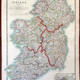 Carte ancienne L’Irlande de Keith Johnston - XIXe