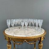 Saint louis crystal glassware set, chantilly model (26 pieces), 20th century