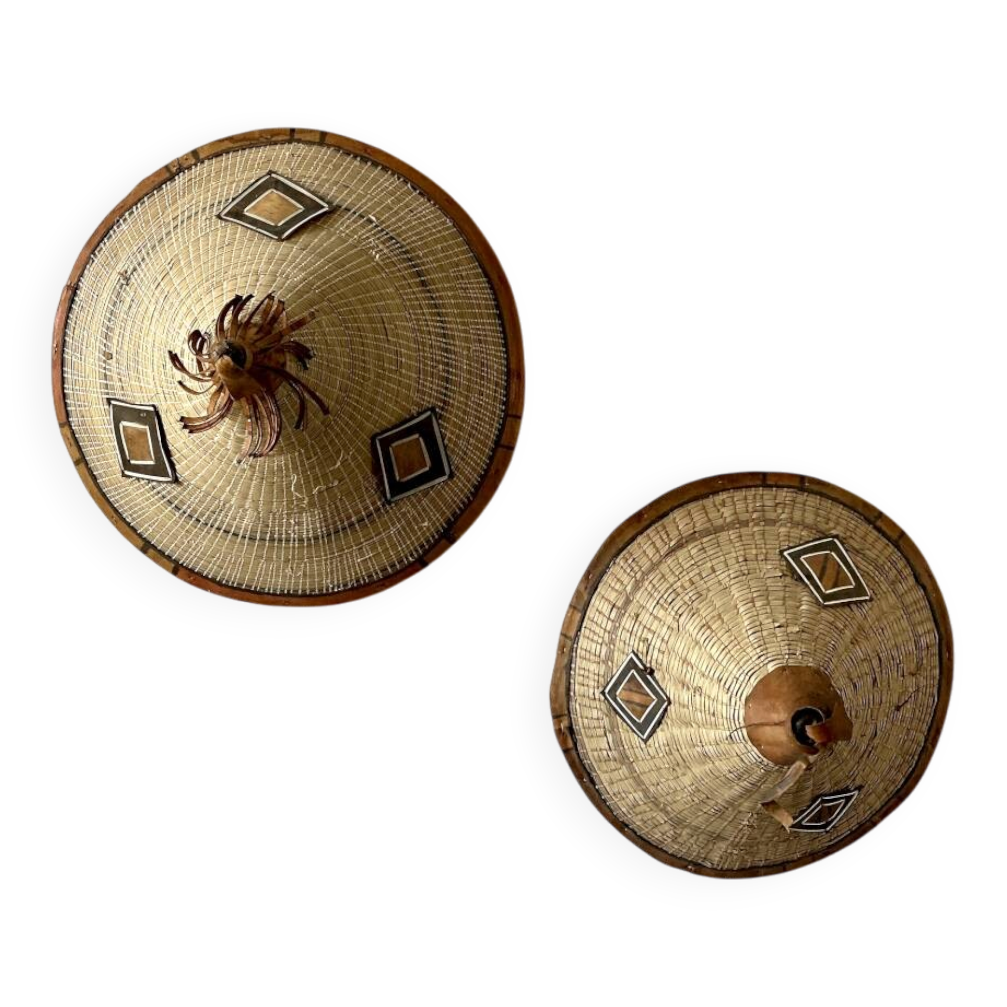 Duo de chapeaux traditionnels Peuls (Tingandé), Afrique de l'Ouest