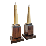 Two Art Deco night lights by Louis Prodhon 1930
