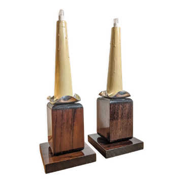 Two Art Deco night lights by Louis Prodhon 1930