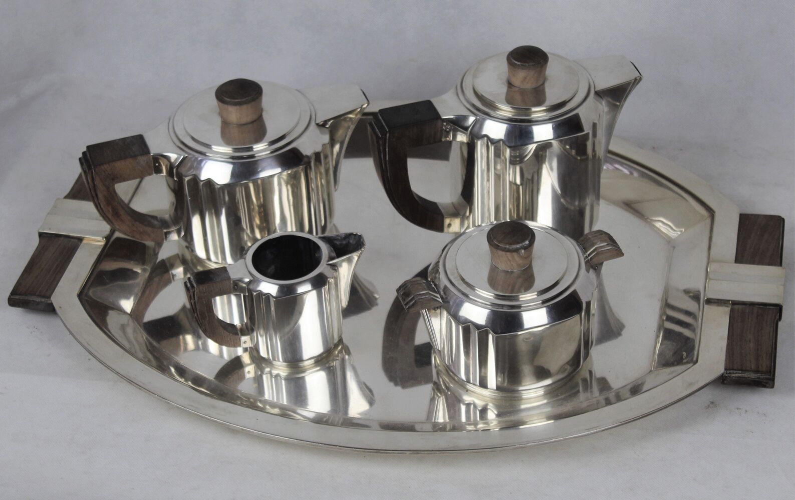 Art-Deco tea set Christofle designer Luc LANEL