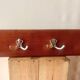 Vintage wooden wall coat rack - 6 double hooks