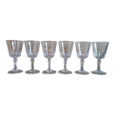 Set of 6 Arques crystal liqueur glasses