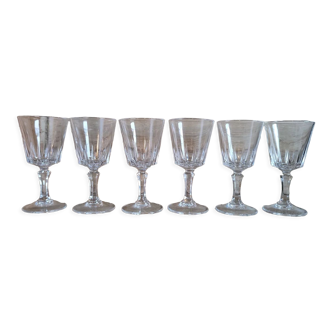 Lot de 6 verres à liqueur en cristal d'Arques