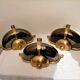 Suite of 3 art deco wall lamps