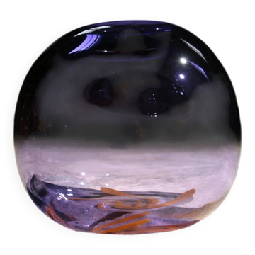 Unica thick-walled vase Roel Olivier Leerdam glass