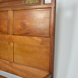 Art Nouveau bed by Mathieu Gallerey in mahogany, clematis model, circa 1920