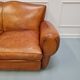 Vintage french leather sofa c1950