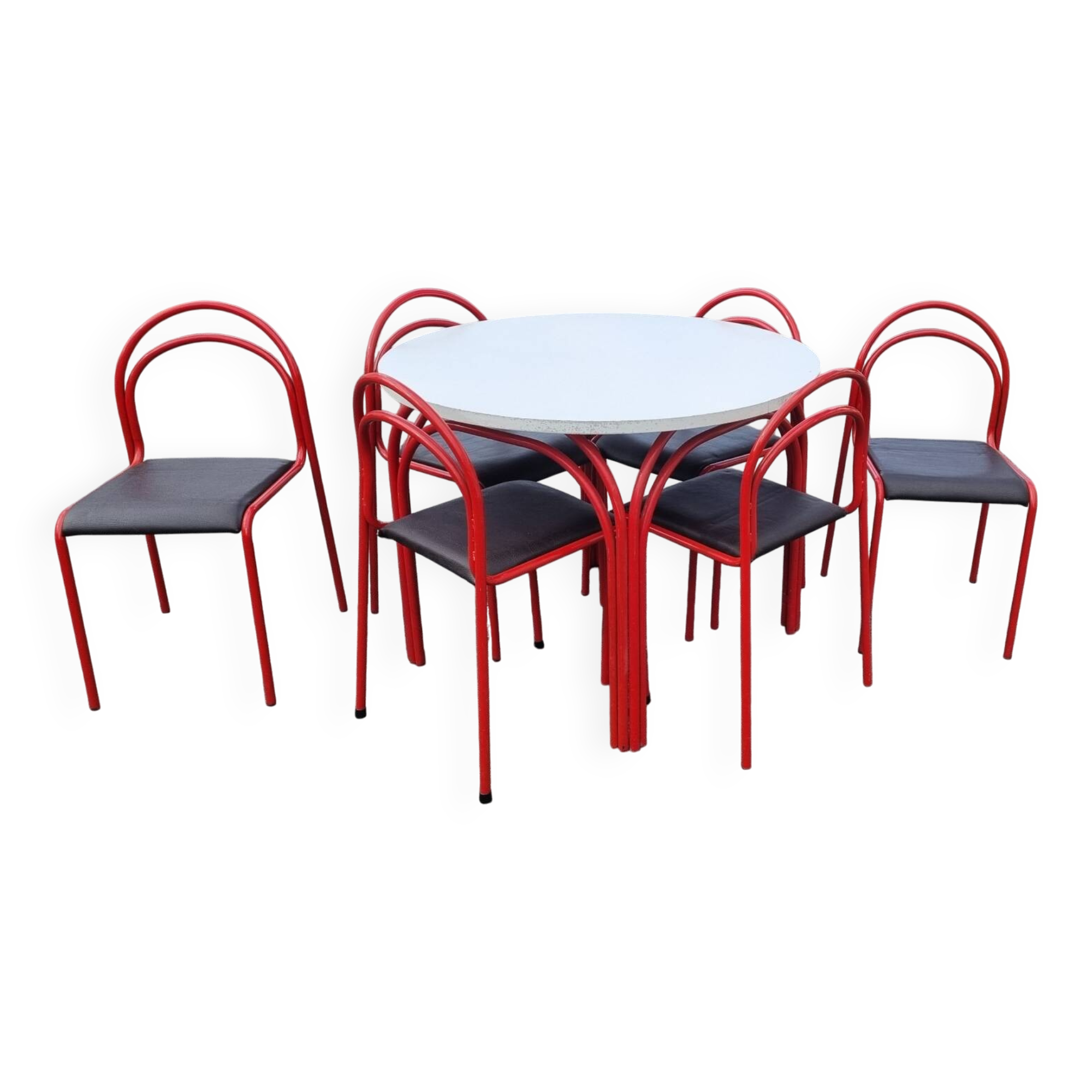 Vintage table and 6 chairs set
