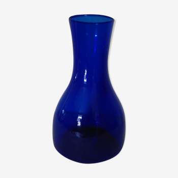 Cobalt blue bottle shape vase