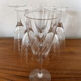 Set of 6 Champagne flutes in engraved glass 10 cl