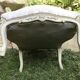 Pair of Louis XV style armchairs in grey lacquered wood.