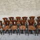 Lot de 12 chaises  bistrot vintage 1960