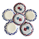 Set of 6 flat plates badonviller courville and sumatra 30s