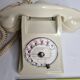 Vintage phone "PTT" in Bakelite, white, from the 60s