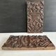 Pair of antique decorative panels in carved wood, 19th century