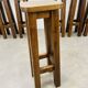 8 solid wood bar stools in brutalist style