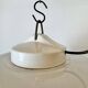 Industrial Grey Enamel Factory Pendant Lamp with Glass Cover, 1960s