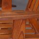 Set of four pine Scandinavian armchairs 1930