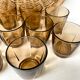 Vintage Duralex smoked water glasses