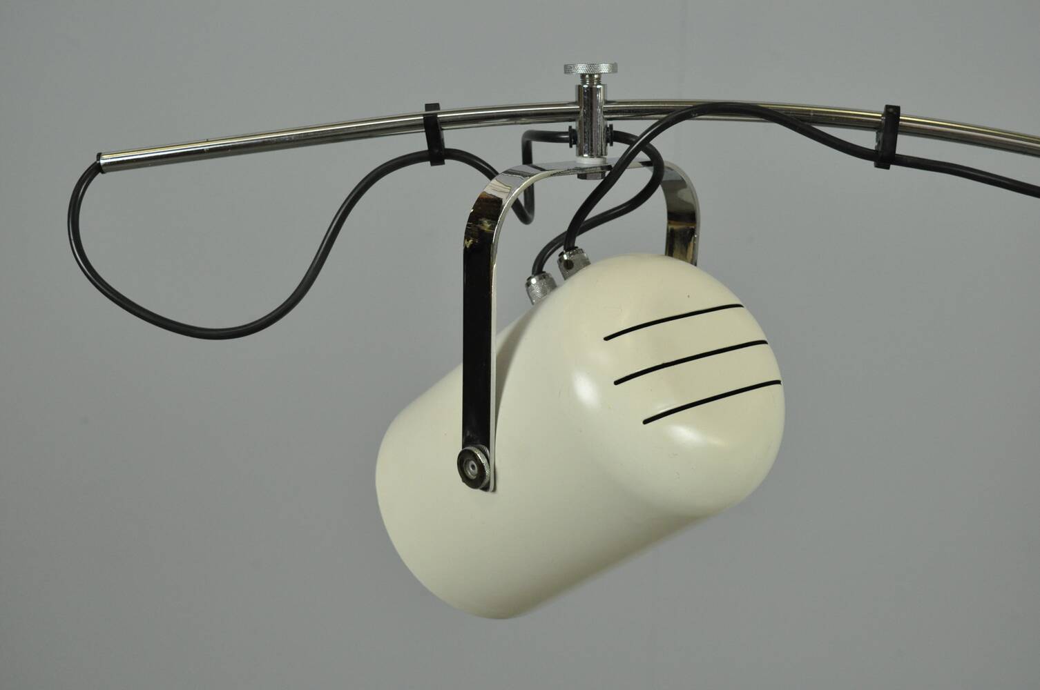 Vintage white Sorrento floorlamp by Copini & Posthuma for Gepo, Netherlands 1970s