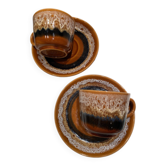 Large Serreguemines Hawaii model cups