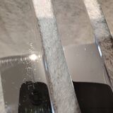 12 silver-plated metal table knives, Platil rocaille silversmith design, 24.6cm