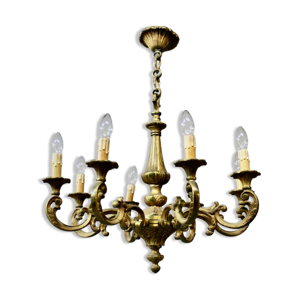 lustre en bronze à 8