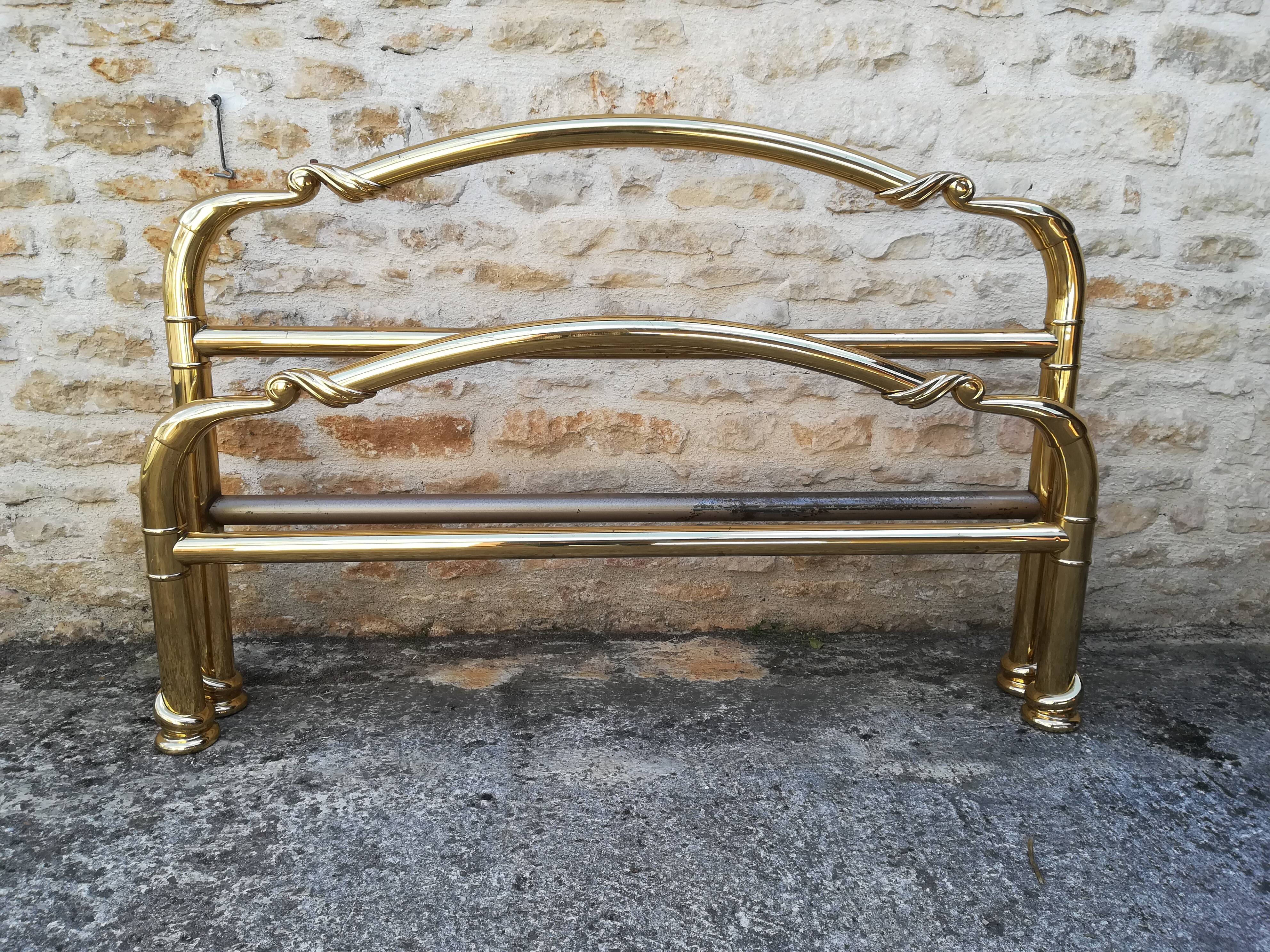 brass bed